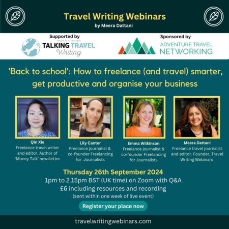 ‘Back to school’: How to freelance (and travel) smarter, get productive and organise your business - Recording and resources available