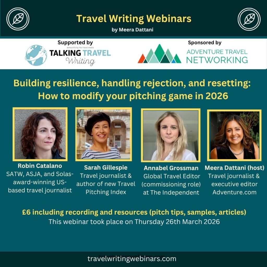 Graphic for a webinar called 'Resilience, rejection, reset: Modifying your pitch game in 2026' showing four panellists and details of the event.